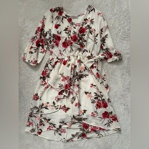 Floral Print Wrap Dress